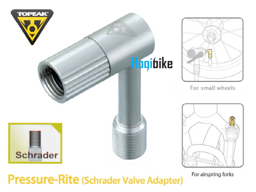 토픽 슈래더 밸브 직각 어댑터 TOPEAK Pressure Rite schrader valve adapter 디스크휠, 작은 휠호기자전거