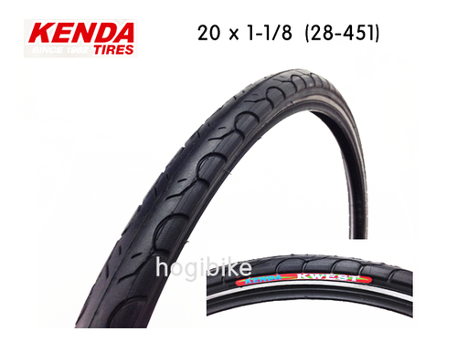 켄다 퀘스트 20 x 1-1/8 (28-451) 타이어 Kenda Kwest tire 대만생산