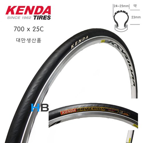 [대만생산품] 켄다 크리테리움 로드 700 x 25c 타이어 Kenda Kriterium road tire 클린처호기자전거